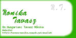 monika tavasz business card